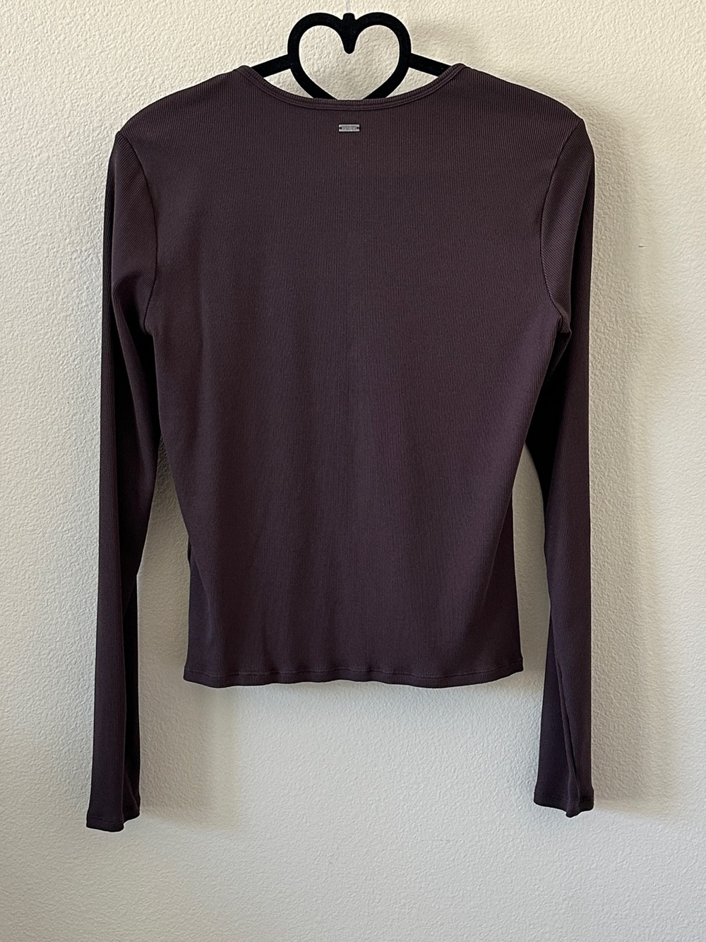 Vuori Chocolate Brown Long-Sleeve Front Snap Button Ribbed Cardigan Top Size M - Picture 3 of 9